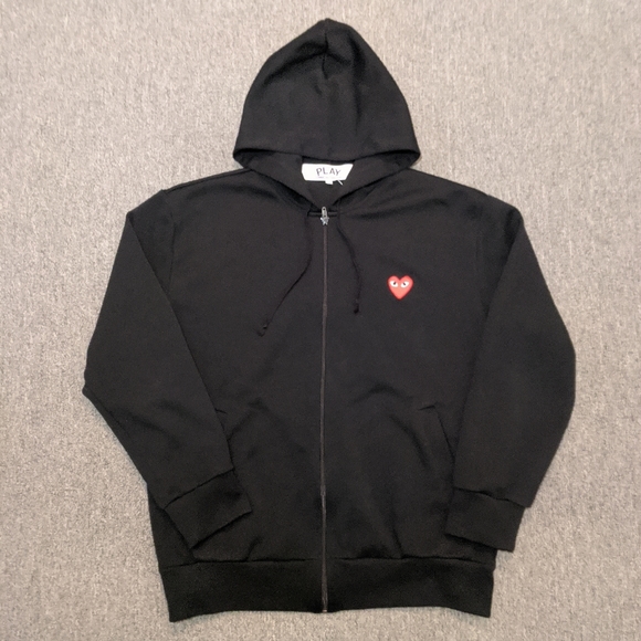 🔥 Comme des Garçons PLAY Zip Up Hoodie XL - Picture 6 of 10